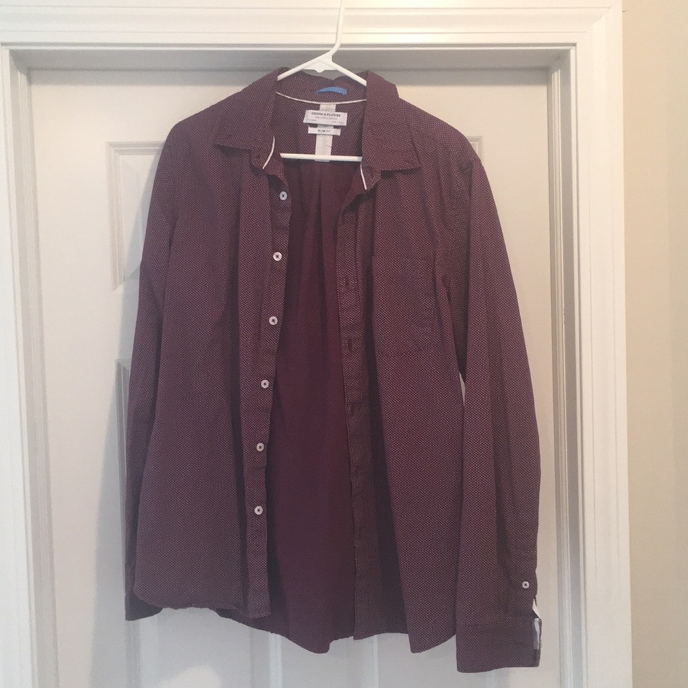 Denim & Flower long sleeve button up shirt
